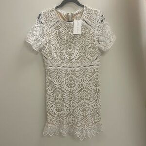 Lina White Lace Mini Dress Size Large NWT Wedding Shower
